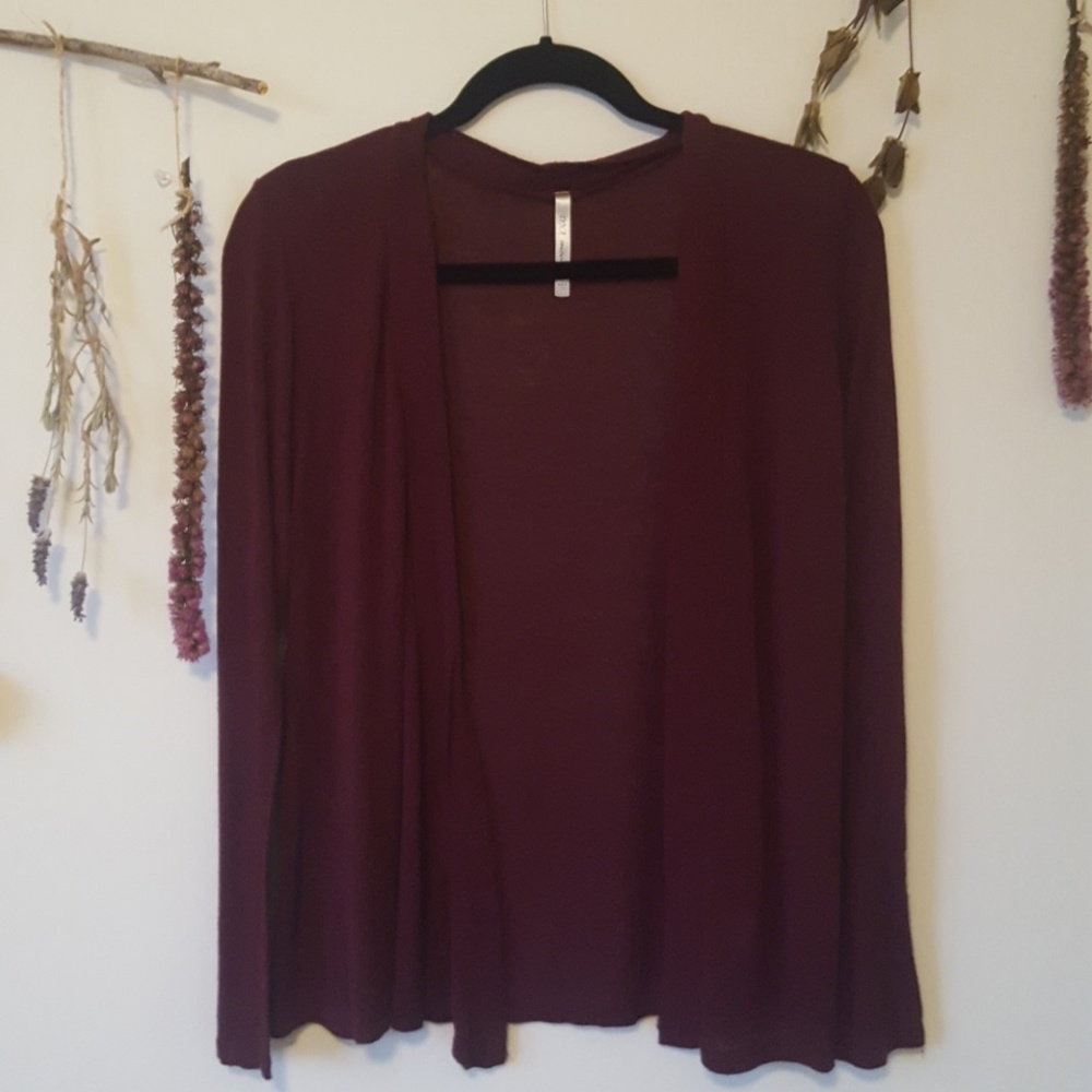 Maroon cardigan